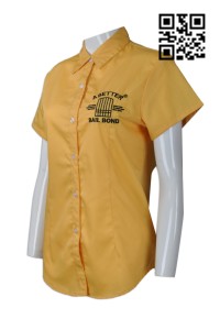 R220 訂購純色女款恤衫  訂製女裝修身恤衫  美國  Travis 來樣訂造恤衫  恤衫供應商